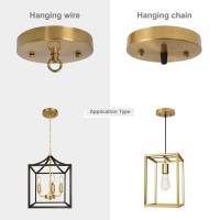 Kighsin 5.9 Inches Brass Ceiling Light Canopy Plate, Metal Canopy Kit For Modern Pendant Light Chandelier, Light Fixture Mounting Hardware (Brass)