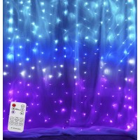 Curtain Lights Teal Blue Purple Ombre Fairy Lights With Remote Led String Lights For Girls Room Mermaid Unicorn Twinkle Wall Ha