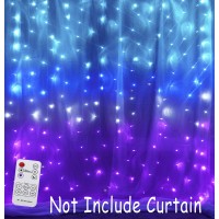 Curtain Lights Teal Blue Purple Ombre Fairy Lights With Remote Led String Lights For Girls Room Mermaid Unicorn Twinkle Wall Ha