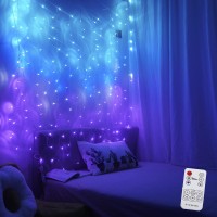 Curtain Lights Teal Blue Purple Ombre Fairy Lights With Remote Led String Lights For Girls Room Mermaid Unicorn Twinkle Wall Ha