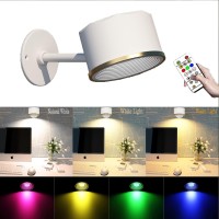 Yuewilai Magnetic Wall Sconce 16 Rgb Colors Dimmable 4 Pack Rechargeable Battery Operated Usb Picture Painting Wall Light With