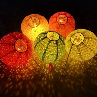 12 Pieces Chinese Paper Lanterns Multicolor Hanging Hollow Out Lanterns 8 Inch Asia Japanese Lantern Lamps For Home Outdoor Clas