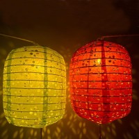 12 Pack Chinese Paper Lanterns Multicolor Hanging Hollow Out Lanterns 6 X 8 Inch Asia Japanese Lantern Lamps With Led Lights Sti