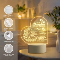 Quaintir Gifts For Daughter Daughter Gifts From Mom To My Daughter Acrylic Night Lamp Ideal Mothers Day Graduation Wedding V