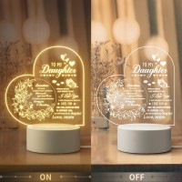 Quaintir Gifts For Daughter Daughter Gifts From Mom To My Daughter Acrylic Night Lamp Ideal Mothers Day Graduation Wedding V