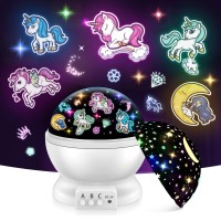 Strawbetter Unicorns Gifts For Girls Age 312 2 In 1 Unicorn Star Night Light Projector For Kids 4 5 6810 Year Old Toys Nigh