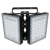 Stasun Led Flood Light Outdoor, 100W 9000Lm Outdoor Area Lighting, Ip66 Waterproof Exterior Floodlight Commercial Security Light, 5000K Daylight White, 2 Adjustable Heads For Yard, Street,Parking Lot