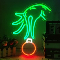 Christmas Neon Sign Dimmable Christmas Neon Lights Led Neon Signs Green Light Up Neon Sign For Bedroom Kids Room Living Room Gift Xmas Party