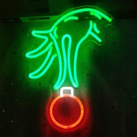 Christmas Neon Sign Dimmable Christmas Neon Lights Led Neon Signs Green Light Up Neon Sign For Bedroom Kids Room Living Room Gift Xmas Party