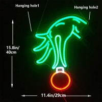 Christmas Neon Sign Dimmable Christmas Neon Lights Led Neon Signs Green Light Up Neon Sign For Bedroom Kids Room Living Room Gift Xmas Party