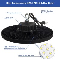 Evbforu 4 Pack Ufo Led High Bay Light 200W Led High Bay Light 5000K Led Shop Light With 29 000Lm Us Plug Ip66 Commercial Ware