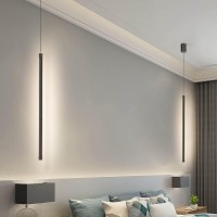 Pendant Light, Strip Led Bedside Lighting, Black Ceiling Pendant Light Fixture For Bedroom Restaurant Living Room Sink (39