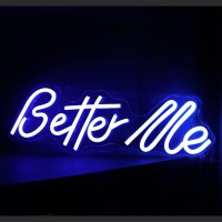 Better Me Neon Sign, Led Neon Lights For Bedroom Wall Decor Words, Usb Powered Neon Signs For Room Living Room Bar Club Hotel Party Wall Decoration