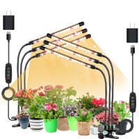 Sdovuerc 3Head Plant Lights 2Pack Grow Lights For Seed Starting Full Spectrum Growing Lamps With Clip For Indoor Plants Auto