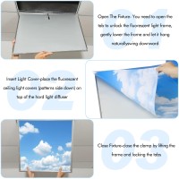 4 Pcs Fluorescent Light Covers Ceiling Light Covers Classroom Light Filters Cloud Ceiling Panels Florescent Light Diffuser With