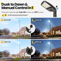 Yarbo 200W Led Parking Lot Light 180W 150W Tunable 32000Lm 160Lmw 5000K Parking Lot Light Adjustable Slip Fitter Dimmable