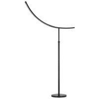 74 Inch Adjustable Floor Lamp, Led Light, Inverted Metal Base, Dark Bronze