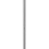 Charlie 61 Inch Modern Floor Lamp, Drum Shade, Glossy Chrome, White, Brown