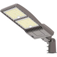 400W Led Parking Lot Light 56000 Lumen, Parking Lot Flood Lights 400W Slip Fitter, Street Area Light Dlc Ip65 5000K Waterproof 100-277Vac Input , Stadium Lights Outdoor Led, Led Pole Light Outdoor