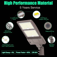 400W Led Parking Lot Light 56000 Lumen, Parking Lot Flood Lights 400W Slip Fitter, Street Area Light Dlc Ip65 5000K Waterproof 100-277Vac Input , Stadium Lights Outdoor Led, Led Pole Light Outdoor