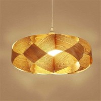 Ozzki Pendant Lamp European Creative Veneer Pendant Light E27 Modern Home Wooden Living Room Study Hanging Lamp Simple And Simple Garden Restaurant Droplight Theme Lounge Chandelier Flush Mount Fixtur