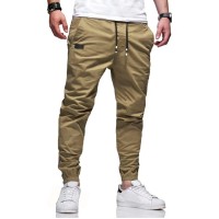 Mens Outdoor Jogging Casual Pants Slim Joggers Workout Pants For Running Sweatpants Hiking Dark Khaki M