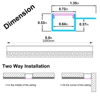 Hunhun 10-Pack 6.6Ft/2Meter Drywall Led Aluminum Channel System With Milky Cover, End Caps And Mounting Clips, Aluminum Profile For Led Strip Light Installations (Double-Edge-6.6Ft, 10)