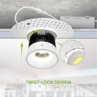 Asd Trimless Led Recessed Lighting 4 Inch 15W 120V Commercial Led Downlight Canless Dimmable Led Downlights For Ceiling With J