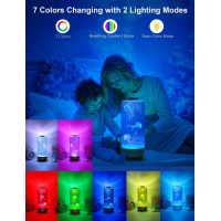 Jellyfish Lamp 25L Usb Plugin Jellyfish Light Lamp Led Color Changing Jellyfish Aquarium With Speed Control 2 Light Modes