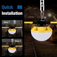 G Gjia 50Ft Construction String Lights Ip65 Waterproof Etl Certified Led String Work Lights 5000K Daylight 18Awg Wire Linkable