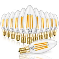 Hizashi Chandelier Light Bulbs 60 Watt 90+Cri 2700K Soft White, E12 Candelabra Led Light Bulbs Dimmable, B11 Led Candelabra Bulbs, 6W, 550Lm, Candle Light Bulbs, Ul Listed, 12 Pack