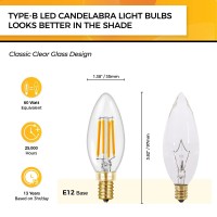 Hizashi Chandelier Light Bulbs 60 Watt 90+Cri 2700K Soft White, E12 Candelabra Led Light Bulbs Dimmable, B11 Led Candelabra Bulbs, 6W, 550Lm, Candle Light Bulbs, Ul Listed, 12 Pack