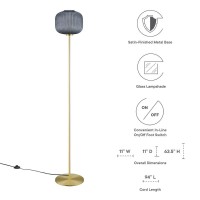 Introduce ingenuity and nuanced retro style into your home lighting design The iconically shaped Reprise Glass Sphere Floor Lamp brings structure texture and a warm transparent glow in your bedroom living room entryway or office The opaque glass shade is 