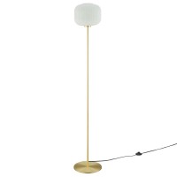 Introduce ingenuity and nuanced retro style into your home lighting design The iconically shaped Reprise Glass Sphere Floor Lamp brings structure texture and a warm transparent glow in your bedroom living room entryway or office The opaque glass shade is 