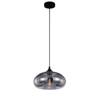 Ozzki Pendant Lamp Antique Glass Chandelier Gray Retro Ceiling Pendant Lamp Industrial Vintage Kitchen Island Bedroom Bedside Lamp Hanging Wire Adjustable E27 Flush Mount Fixture (Color : A)