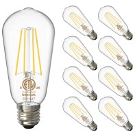 2700K Warm White Vintage LED Edison Light Bulbs Design of a Vintage Edison light bulb Classic teardrop top and clear glass Whether your style is traditional contemporary industrial or modern this filament Edison style vintage light bulb will add timeless 