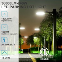 240W240X1W Led Parking Lot Led Lights 36000Lm Led Pole Lights Outdoor With Photocell Outdoor Parking Lot Litghts Commercial4