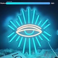 Evil Eyes Neon Signs For Wall Decor Dimming Led Blue Goth Eyes Neon Signs Usb Neon Wall Signs For Game Room Bedroom Man Cave K