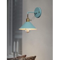 Plug In Switch Wall Sconces Set Of Two,Blue Wall Lamp With Plug In Cord Of 2 For Bedroom Hanging Wall Lights E26 Edison Brass Lamp Holder With Frosted Paint Body Bedside Lamp