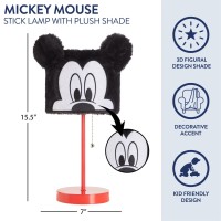 Idea Nuova Disney Mickey Mouse Plush Shade Table Lamp Red