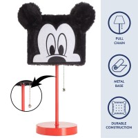 Idea Nuova Disney Mickey Mouse Plush Shade Table Lamp Red