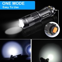 Hinsgear 4 Pack Small Mini Flashlight Led Single Mode Light 1 Mode Flashlight Aluminum Zoomable Focus Water Resistant Handheld F