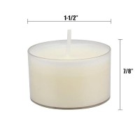 Stonebriar Bulk 96 Unscented Smokeless Long Burning Clear Cup Tea Light Candles With 8 Hour Extended Burn Time Pack Of 6 576 C