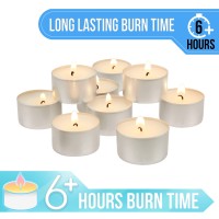 Stonebriar Bulk 50 Count Unscented Smokeless Long Burning Tea Light Candles With 67 Hour Extended Burn Time Pack Of 16 800 C