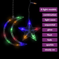 Vidaxl Star And Moon Fairy Lights Remote Control 138 Led Colorful