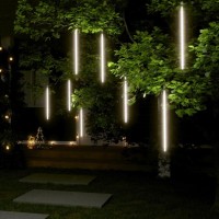 Vidaxl Meteor Lights 8 Pcs 2 Ft Cold White 288 Leds Indoor Outdoor