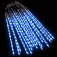 Vidaxl Meteor Lights 20 Pcs 1 Ft Blue 480 Leds Indoor Outdoor