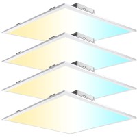 Aikvsxer 40W 2X2 Led Flat Panel Light 4 Pack 4400Lm Color Switchable 3000K4000K5000K Dimmable Recessed Led Drop Ceiling Lig