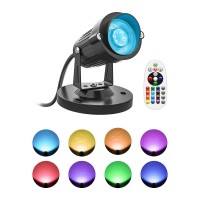 Doreio Led Spot Lights Indoor 5W Rgbw Up Lights Indoor 16 Color Changing Uplighting Indoor With Remote Plant Spotlight Accent L