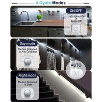 Motion Sensor Led Light Strip - With Ul Fcc Plug Adapter, Multi-Functional Controller, Dimmer And Timer, Under Cabinet Lights For Kitchen Stair Showcase Bedroom Corridor Counter 16.4Ft Coldwhite.